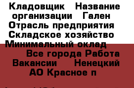 Кладовщик › Название организации ­ Гален › Отрасль предприятия ­ Складское хозяйство › Минимальный оклад ­ 20 000 - Все города Работа » Вакансии   . Ненецкий АО,Красное п.